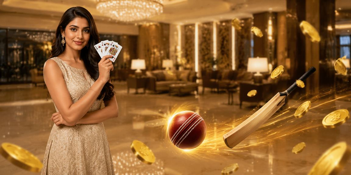 Cricket betting scene in India with players on field